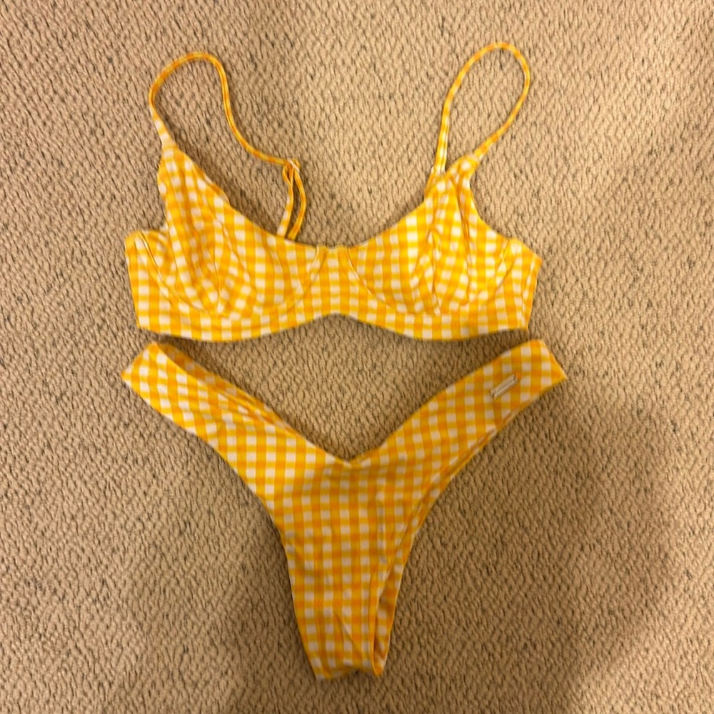 Blackbough Yellow Gingham Bikini